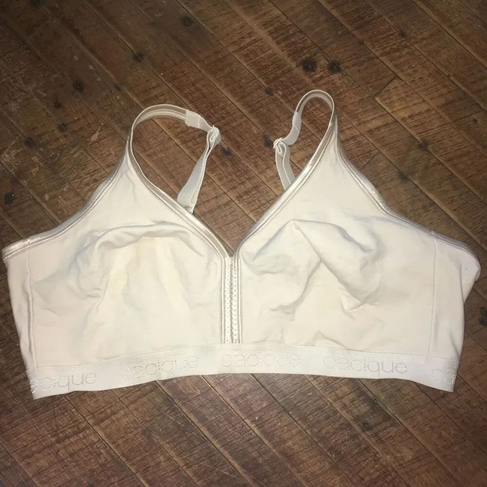 Cacique light brown unlined full coverage wireless 42H bra